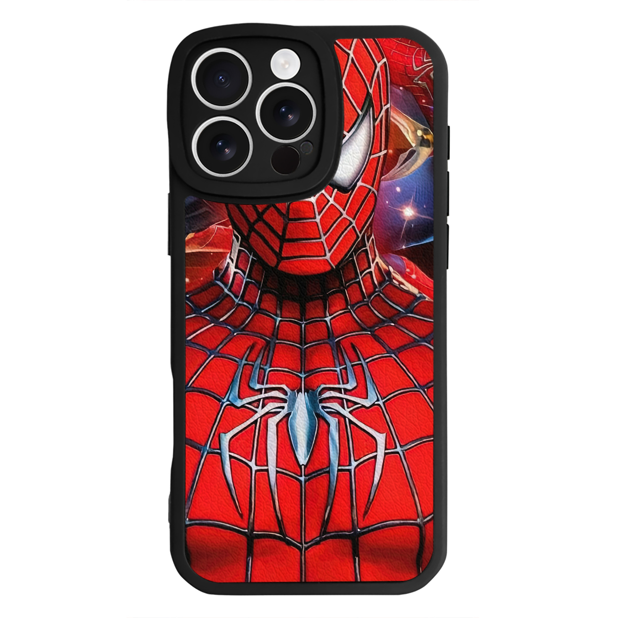 Spider Man スパイダーマン 【iPhone 16シリーズ対応】シリコンスマホケース（レザー調） 材質：シリコン